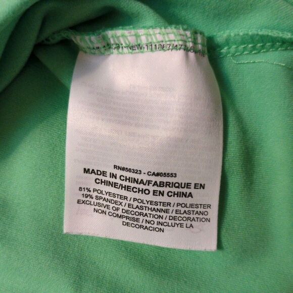 Nike Court Dry Pure Womens XS Quarter Zip Tennis Top Lime Green 3/4 Sleeve - Picture 7 of 9